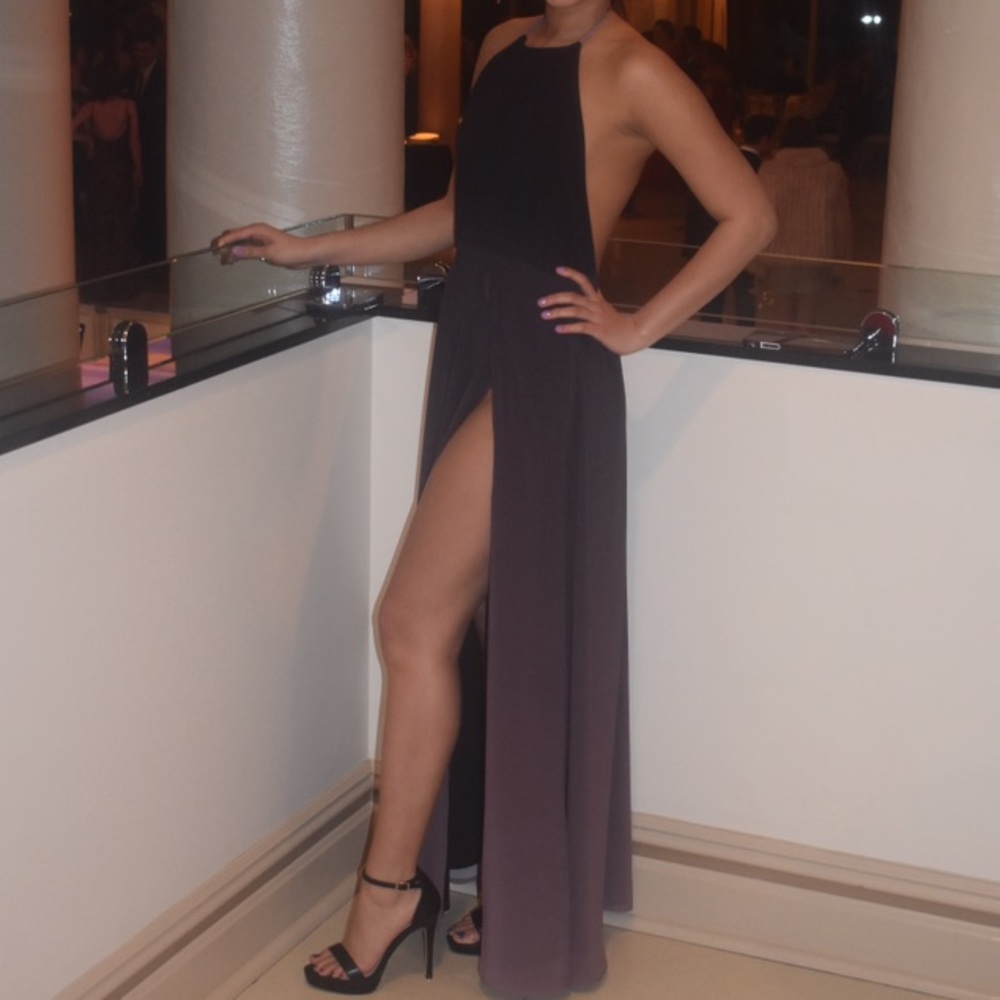 Ombré Purple Prom Dress w/ Slit